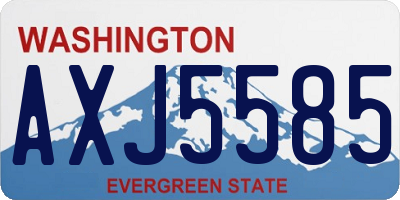 WA license plate AXJ5585