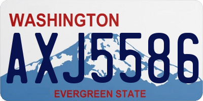 WA license plate AXJ5586