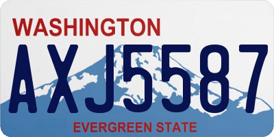 WA license plate AXJ5587