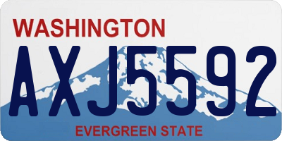 WA license plate AXJ5592