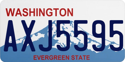 WA license plate AXJ5595