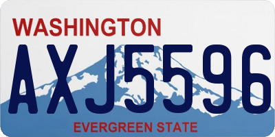 WA license plate AXJ5596