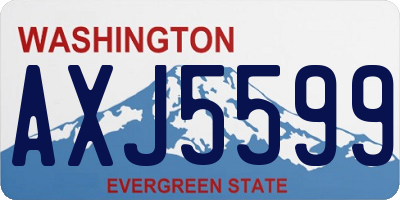 WA license plate AXJ5599