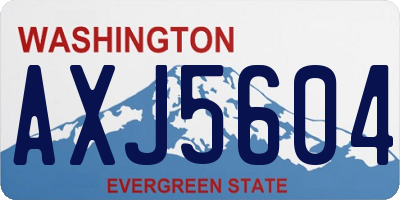 WA license plate AXJ5604