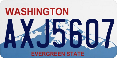 WA license plate AXJ5607