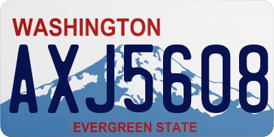 WA license plate AXJ5608