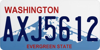 WA license plate AXJ5612