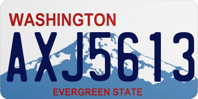 WA license plate AXJ5613