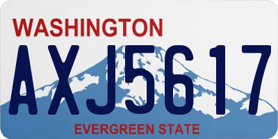 WA license plate AXJ5617