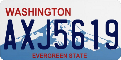 WA license plate AXJ5619