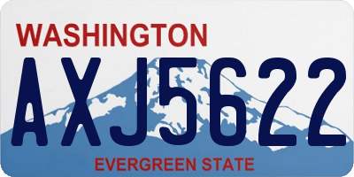 WA license plate AXJ5622