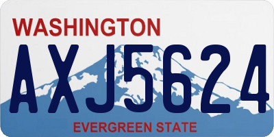 WA license plate AXJ5624