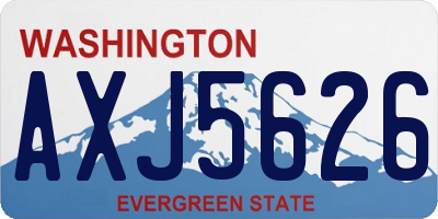 WA license plate AXJ5626