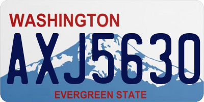 WA license plate AXJ5630