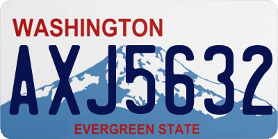 WA license plate AXJ5632