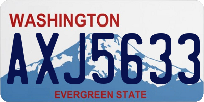 WA license plate AXJ5633