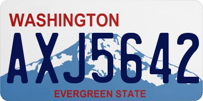 WA license plate AXJ5642