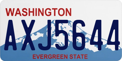 WA license plate AXJ5644