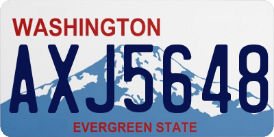 WA license plate AXJ5648