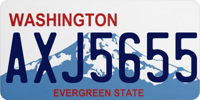 WA license plate AXJ5655