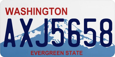 WA license plate AXJ5658