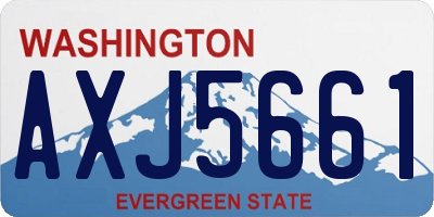 WA license plate AXJ5661