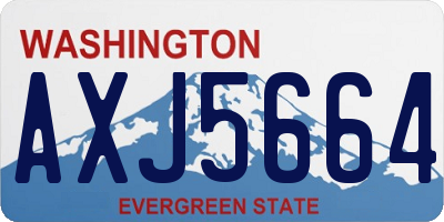 WA license plate AXJ5664