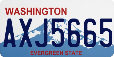 WA license plate AXJ5665