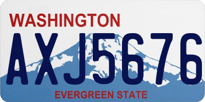 WA license plate AXJ5676