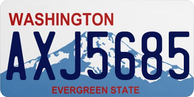 WA license plate AXJ5685