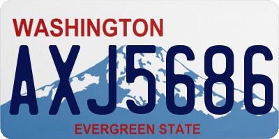WA license plate AXJ5686