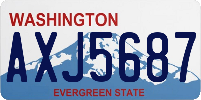 WA license plate AXJ5687