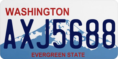 WA license plate AXJ5688