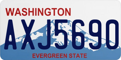 WA license plate AXJ5690
