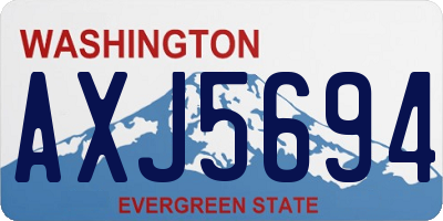 WA license plate AXJ5694