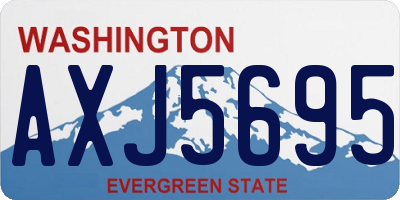 WA license plate AXJ5695