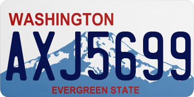WA license plate AXJ5699