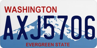 WA license plate AXJ5706