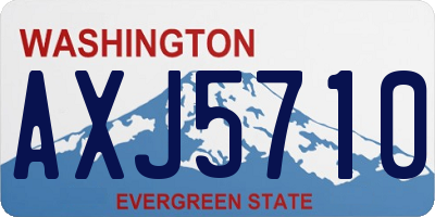 WA license plate AXJ5710
