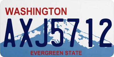 WA license plate AXJ5712
