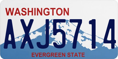 WA license plate AXJ5714