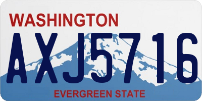 WA license plate AXJ5716