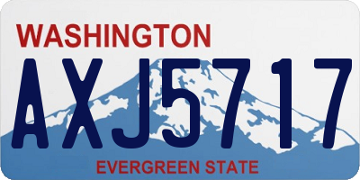 WA license plate AXJ5717