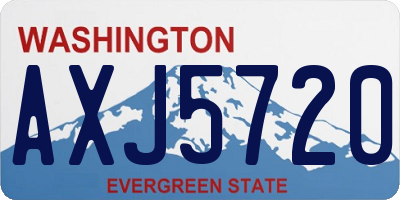 WA license plate AXJ5720