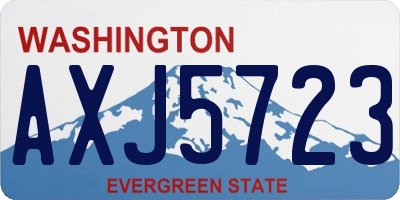 WA license plate AXJ5723