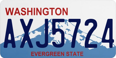 WA license plate AXJ5724