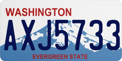 WA license plate AXJ5733
