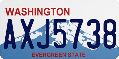 WA license plate AXJ5738