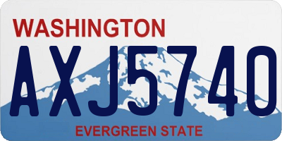 WA license plate AXJ5740