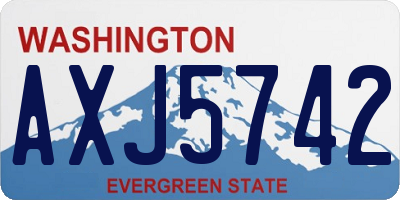 WA license plate AXJ5742